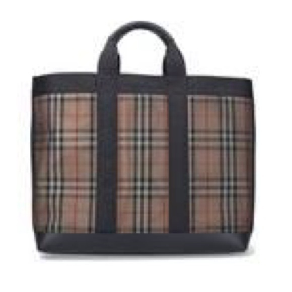 NWT Authentic Burberry Ormond Check Tote Archive Beige Travel Bag - Picture 7 of 16